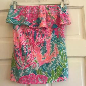 Lily Pulitzer “Let’s Cha Cha” strapless top